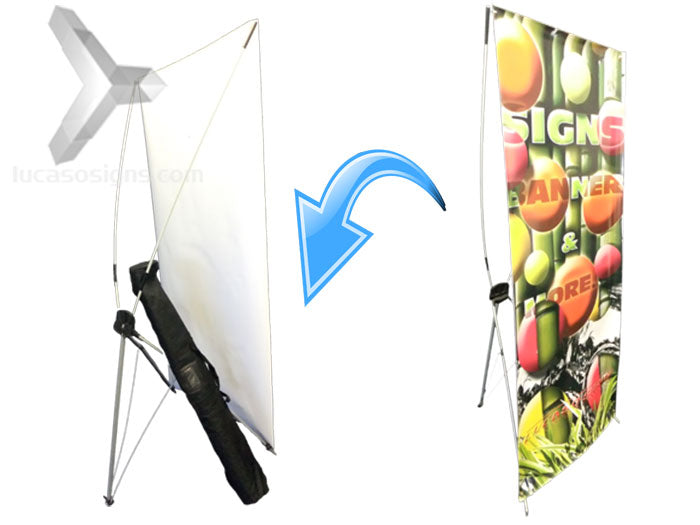 Banner Stand Economic | Single Sided with carry case | Custom print optional 32"x 79"
