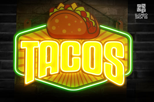 Tacos Neon Sign Lucaso Signs