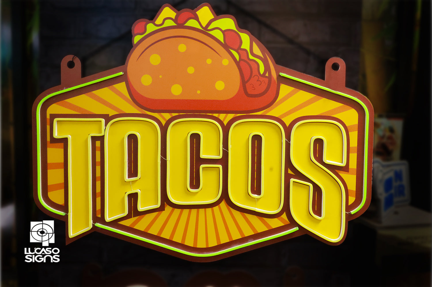 Tacos Neon Sign 2 Lucaso Signs
